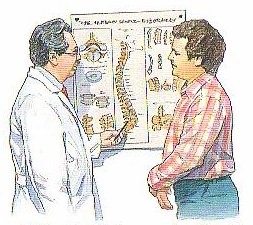 Doctor with patient